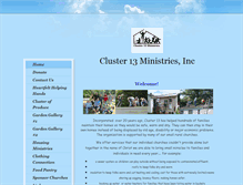 Tablet Screenshot of cluster13ministries.org